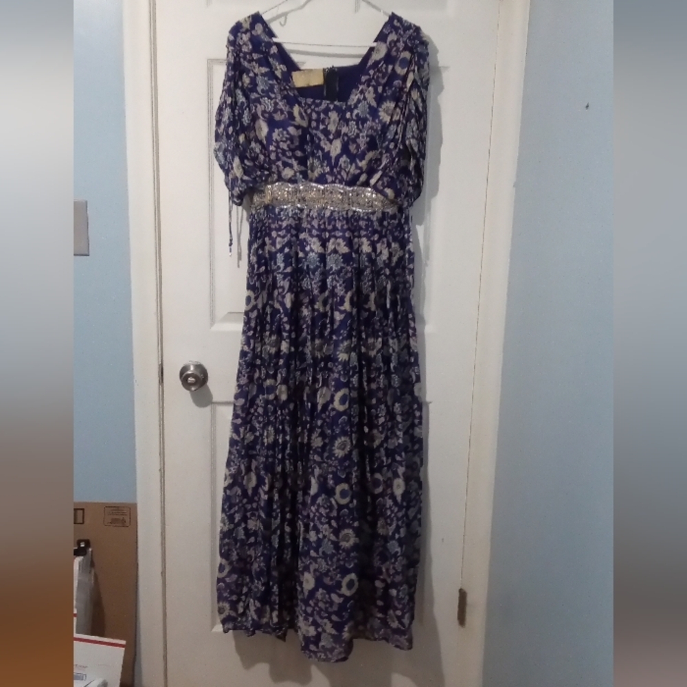 Chic Floral Navy Jumpsuit